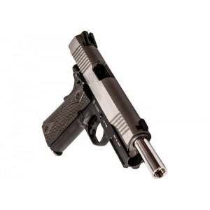 Страйкбольный пистолет Cybergun Colt 1911 Rail Gun Stainless Silver CO2 Full Metal - Blowback - 180531